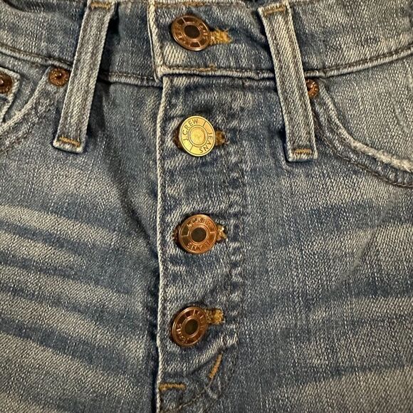J. Crew ~ Womens High Rise Denim Shorts ~ Exposed Button Fly ~ size 25 - Picture 3 of 10
